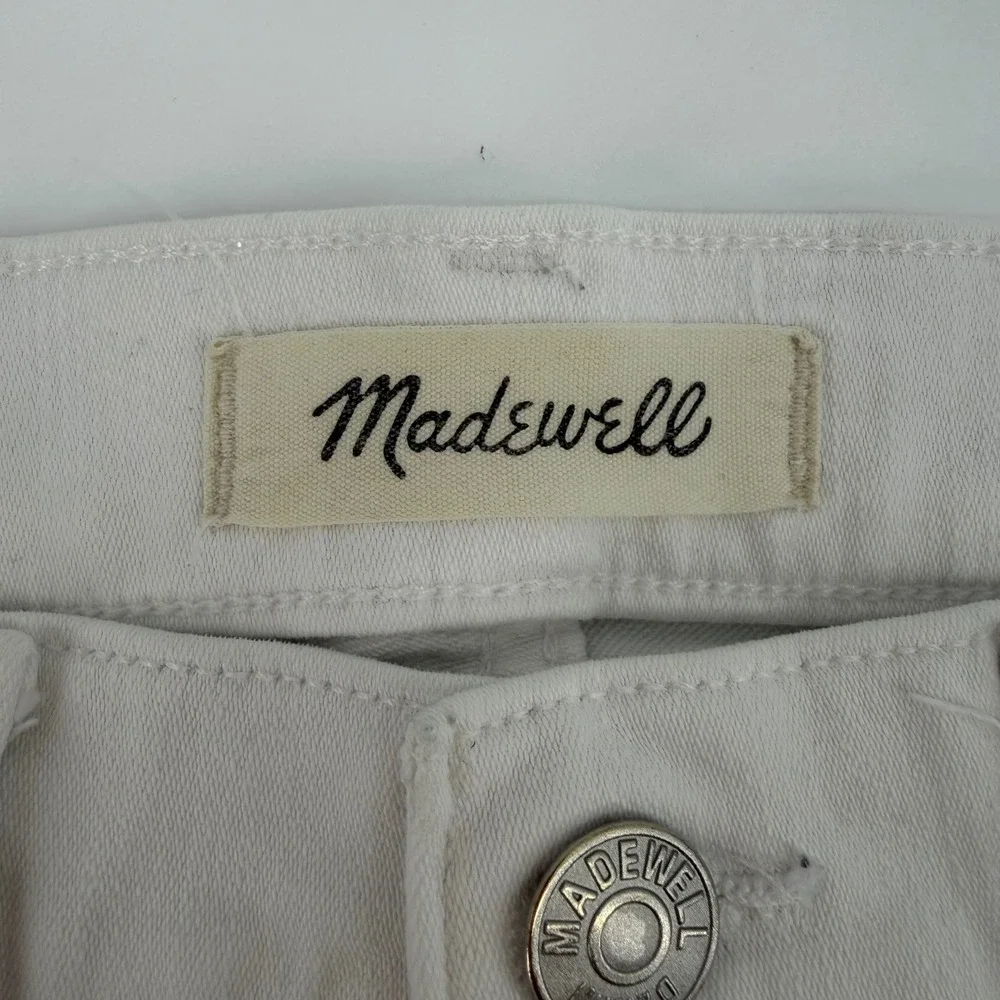 Madewell Stovepipe Jeans Women's Size 27 White Button Fly High‎ Rise